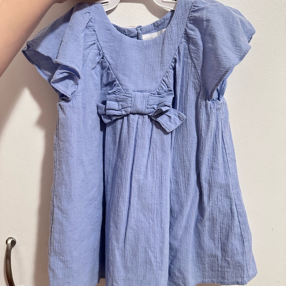 Blue Kids Dress with Bow
